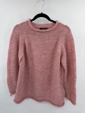 American south side Soft Pink Women's mock neck Sweater alpaca blend‎ M/L